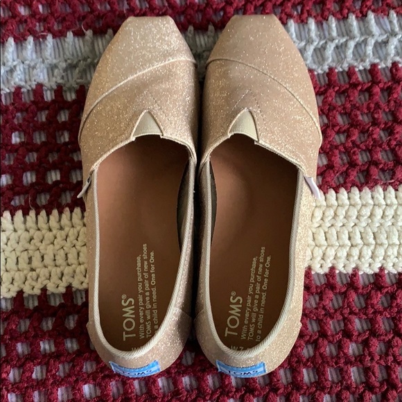 Toms Shoes - NWOT Toms glitter slip-ons size 7.5
